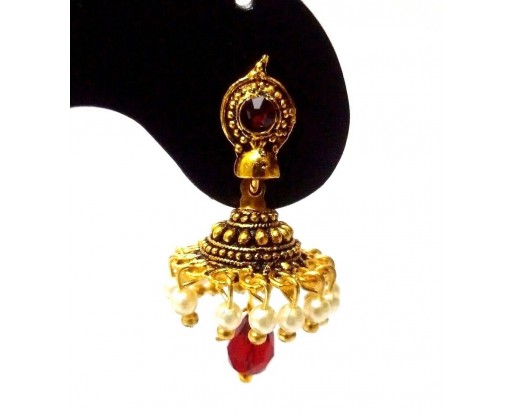 Golden Oxidized Earrings Jhumka Jhumki Bolly Imitation Jewelry Drop Dangle EA117